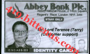 Abey bank plc staff identity